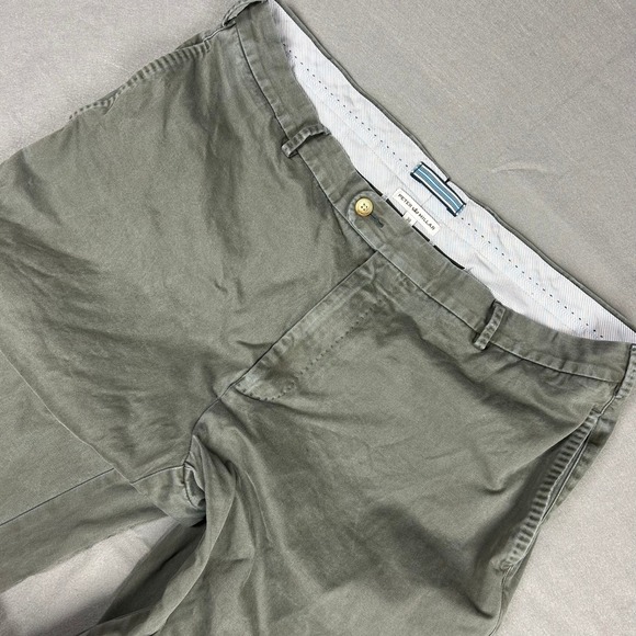 Peter Millar Other - Peter Millar Chino Pants Flat Front Twill Mens 38x32 Olive Green MS15B84